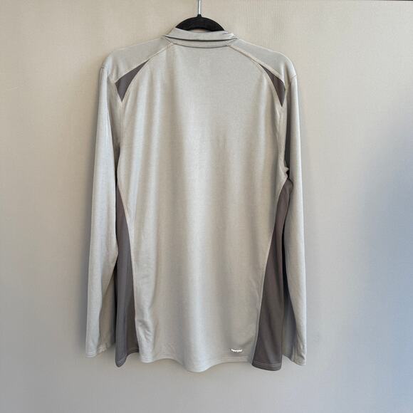 Mens North Face 1/2 zip vapor wick long sleeve gray shirt - 2 tone - mock neck L - Picture 3 of 8
